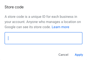 create store code