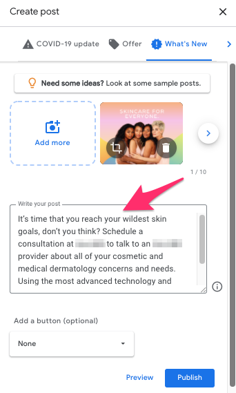 Image Displaying Google My Business How to Enter Content