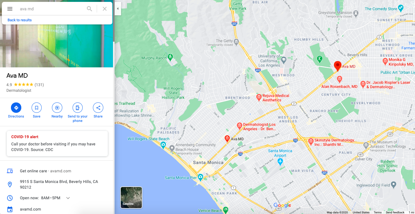 Image Displaying Google My Business Profile on Maps