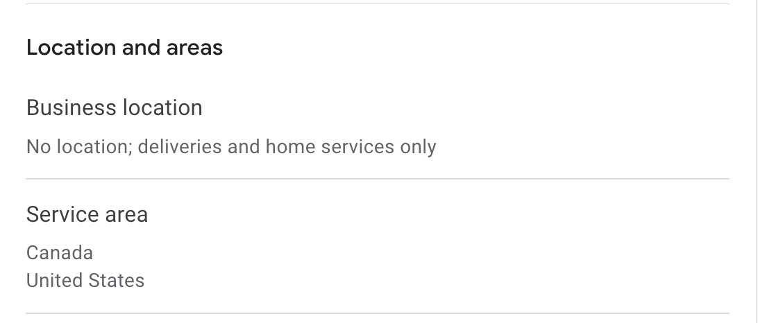Google Business Profile Service Areas